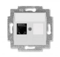 Розетка информационная Levit RJ45 кат. 6 и заглушка сер. ABB 2CHH296117A6016