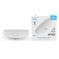 Лампа светодиодная LED 8,5 Вт 530 Лм 4100К белая GX53 таблетка Basic Gauss - 10849292