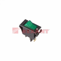 Выключатель клавишный 250В 15А (3с) ON-OFF зел. с подсветкой (RWB-413 SC-788) Rexant 36-2226