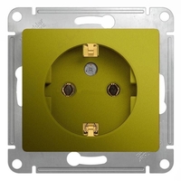 Розетка 1-м СП Glossa 16А IP20 250В с заземл. механизм фисташк. SchE GSL001043 Schneider Electric