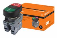 Кнопка двойная MPD2-11В (зеленая/красная) в сборе d22мм (I/O) | SQ0747-0043 TDM ELECTRIC