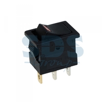 Выключатель клавишный 12В 15А (3с) ON-OFF черн. с подсветкой Mini (RWB-206-1 SC-768) Rexant 36-2174