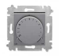 Терморегулятор Levit с поворотной ручкой 16А сталь/дым. черн. ABB 2CHH920003A6069