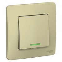 Выключатель 1-кл. СП Blanca 10А IP20 (сх. 1) 250В с подсветкой беж. SchE BLNVS010117 Schneider Electric