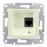 Розетка компьютерная 1-м СП Sedna RJ45 кат.5E UTP неэкранир. механизм беж. SchE SDN4300147 Schneider Electric