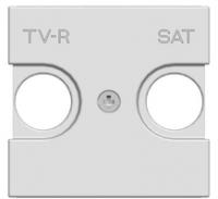 Накладка для TV-R-SAT розетки, 2-модульная, серия Zenit, цвет альпийский белый | 2CLA225010N1101 ABB N2250.1 BL