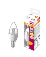 Лампа светодиодная LED STAR CLASSIC B 40 5W/827 5Вт свеча 2700К тепл. бел. E14 470лм 220-240В прозр. пласт. OSRAM 4058075318120