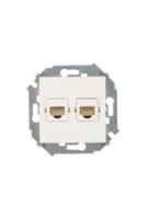 Розетка компьютерная 2-м СП Simon15 RJ45 кат.5E Systimax механизм сл. кость Simon 1591593-031