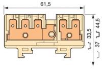 Клемма HD6/9.3G.2G quick-connect (fast on) 6,3x0,8мм, 6 мм. кв., 2 цепи (3 вертикальные с тестовым гнездом +2 вертикальные) | 1SNA160563R0000 ABB