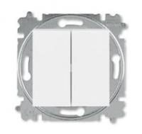 Выключатель 2-кл. СП Levit IP20 бел./ледяной ABB 2CHH590545A6001