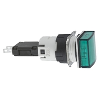 Лампа сигнальная 16мм 12-24В квадрат. с подсветкой зел. SchE XB6CV3BB Schneider Electric