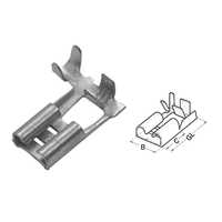 Наконечник изол. штыревой плоский 1.0-2.5/6.3х0.8 (уп.200шт) HAUPA 280074