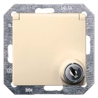 ЭЛЕКТРИЧЕСКИЙ БЕЛЫЙ РОЗЕТКА SCHUKO 10A DC/16А AC 250В C ЗАЩИТНЫМ КОНТАКТОМ ЗАЩИТНЫМИ ШТОРКАМИ ОТКИДЫВАЮЩЕЙСЯ КРЫШКОЙ БЕЗРЕЗЬБОВЫМИ КОНТАКТНЫМИ ЗАЖИМАМИ И ЗАМКОМ ЭЛ.-МЕХ.ЧАСТЬ DELTA I-SYSTEM Siemens 5UB1906