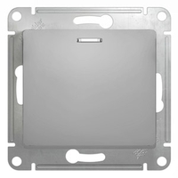 Выключатель 1-кл. СП Glossa 10А IP20 (сх. 1а) 10AX с подсветкой механизм алюм. SchE GSL000313 Schneider Electric