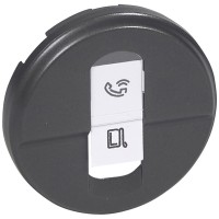 Накладка розетки Celiane 1хRJ45 графит Leg 067951 Legrand