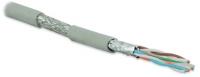 Кабель SFTP4-C6A-S23-IN-LSZH-GY-500 витая пара S/FTP кат. 6a; 4 пары (23 AWG) ож (solid) каждая в фольге общ. экран - медная оплетка (до +60град.C) LSZH сер. (уп.500м) Hyperline 236246