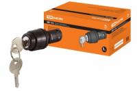 Переключатель с ключом на 3 положения фиксацией SB7-CG33 d22мм 1з+1з черный | SQ0746-0074 TDM ELECTRIC