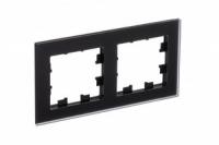 Рамка 2-м AtlasDesign Nature матов. стекло черн. SchE ATN331002 Schneider Electric