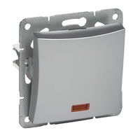 Механизм выключателя 1-кл. СП Дуэт 10А IP20 с индик. Серебр. SchE WDE000363 Schneider Electric