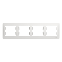 Рамка 4-м Glossa горизонт. бел. SchE GSL000104 Schneider Electric