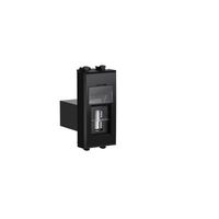 Розетка USB 3.0 1мод. Avanti "Черный квадрат" модульная тип А-А ДКС 4402301 DKC (ДКС)