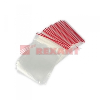 Пакеты с замком Zip Lock, ПВД размер 7 х 10 см, 35 кмк (уп. 100 шт) | 09-7007 SDS REXANT