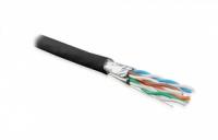 Кабель витая пара UFTP4-C6A-S23-OUT-PE-BK-500 (U/FTP) кат.6a 4 пары (23AWG) ож (solid) кажд. в экране без общего экрана внешн. PE черн. (уп.500м) Hyperline 359210