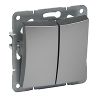 Механизм выключателя 2-кл. СП Дуэт 10А IP20 с индик. серебр. SchE WDE000353 Schneider Electric