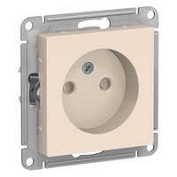 Розетка 1-м СП AtlasDesign 16А IP20 без заземл. защ. шторки механизм беж. SchE ATN000249 Schneider Electric
