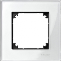 Рамка 1-м Merten стекло бел. бриллиант SchE MTN404119 Schneider Electric