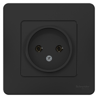 Розетка 1-м СП Blanca 16А IP20 250В без заземл. защ. шторок антрацит SchE BLNRS000016 Schneider Electric