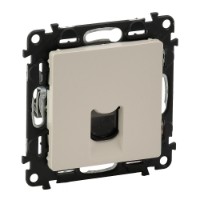 Механизм розетки комп. 1-м Valena Life RJ45 CAT.5E UTP с лицевой панелью сл. кость Leg 753540 Legrand