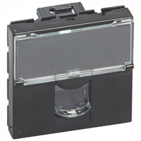 Механизм розетки компьютерной СП 2мод. Mosaic RJ45 кат.6 FTP черн. Leg 079485 Legrand