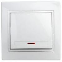 Выключатель 1-кл. СП Plano 10А IP20 1Э-102-01 250В с подсветкой бел. Intro Б0038823 ЭРА (Энергия света)