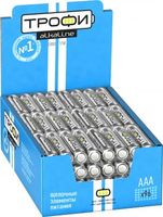Батарейка щелочная (алкалиновая) LR03-4S promo-box (96/384/36864) (AAA) | Б0017349 ТРОФИ
