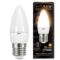 Лампа светодиодная LED 9.5 Вт 890 Лм 3000К теплая Е27 Свеча Black Gauss - 103102110