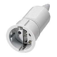 Розетка кабельная Schuko 16А 230В 2P+E IP20 сер. Mennekes 10752