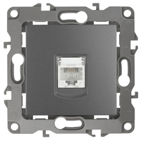 Телефонная розетка Эра 12-3105-12 RJ11 IP20 встраиваемая графит Б0019342 (Энергия света)