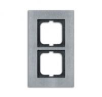 Рамка 2-постовая, серия carat, сталь | 1754-0-4255 2CKA001754A4255 ABB