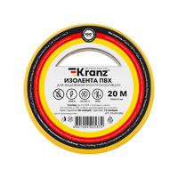 Изолента ПВХ 0.13х15мм 20м желт. (уп.10шт) Kranz KR-09-2602