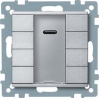Выключатель 4-кн. СП SM PLUS с ИК-приемник. алюм. SchE MTN627960 Schneider Electric
