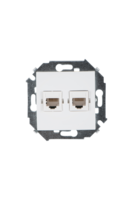Розетка компьютерная 2-м СП Simon15 RJ45 кат.5E Systimax механизм бел. Simon 1591593-030