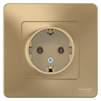 Розетка 1-м СП Blanca 16А IP20 250В с заземл. без защ. шторок титан SchE BLNRS001014 Schneider Electric