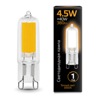 Лампа светодиодная LED 4.5 Вт 380 Лм 3000К теплая G9 капсула 220 В стекло Black Gauss - 107809104