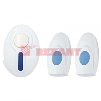 Звонок беспроводной дверной с двумя кнопками вызова IP44 Rexant RX-4 73-0040