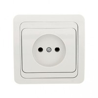 Розетка 1-м СП Лондон 10А IP20 без заземл. бел. PROxima EKF EER10-022-10