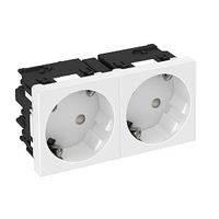 Розетка двойная 33° Modul45connect, 250 В, 16A (белый) (STD-D3C RW2) | 6120482 OBO Bettermann