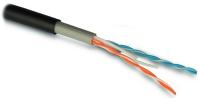 (500 м) Кабель для сетей Industrial Ethernet, категория 5e, 2x2x24 AWG, многопроволочные жилы (patch), U/UTP, внутренней и внешней прокладки (-40°C – +70°C), двойная оболочка, PVC (UV), черный (цена за 1 Hyperline