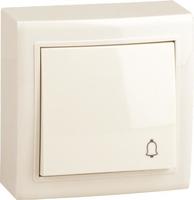 Выключатель кнопочный 1-кл. ОП 10А IP20 V01-32-Z11-S крем. Volsten 9856