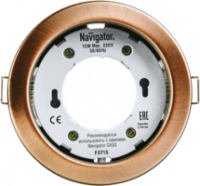 Светильник светодиодный ДВО NGX-R1-006-GX53 220В GX53 IP20 черненая медь | 71282 Navigator 19166